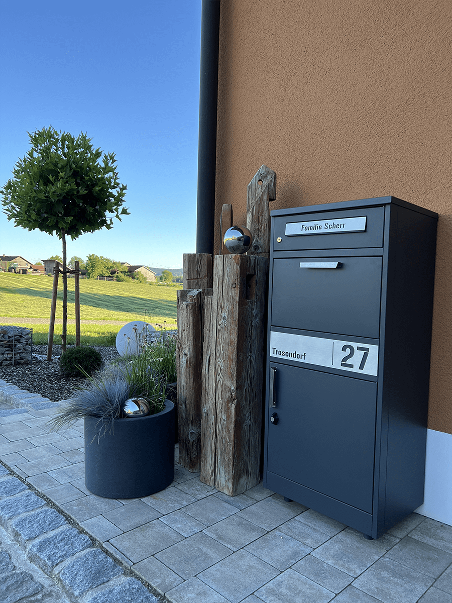 Metzler Briefkasten & Paketbox mit Briefeinwurf | Bispo 2