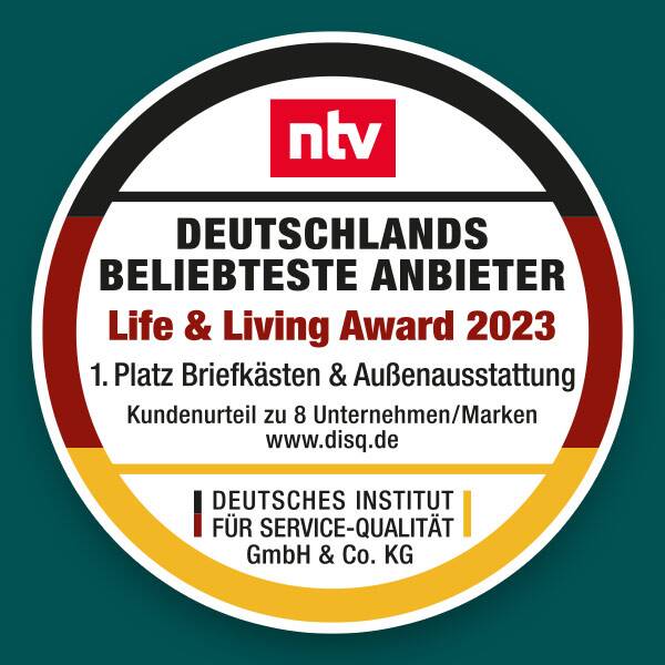 Metzler ist Deutschlands beliebtester Anbieter 2023 für Briefkästen und Aussenausstattung