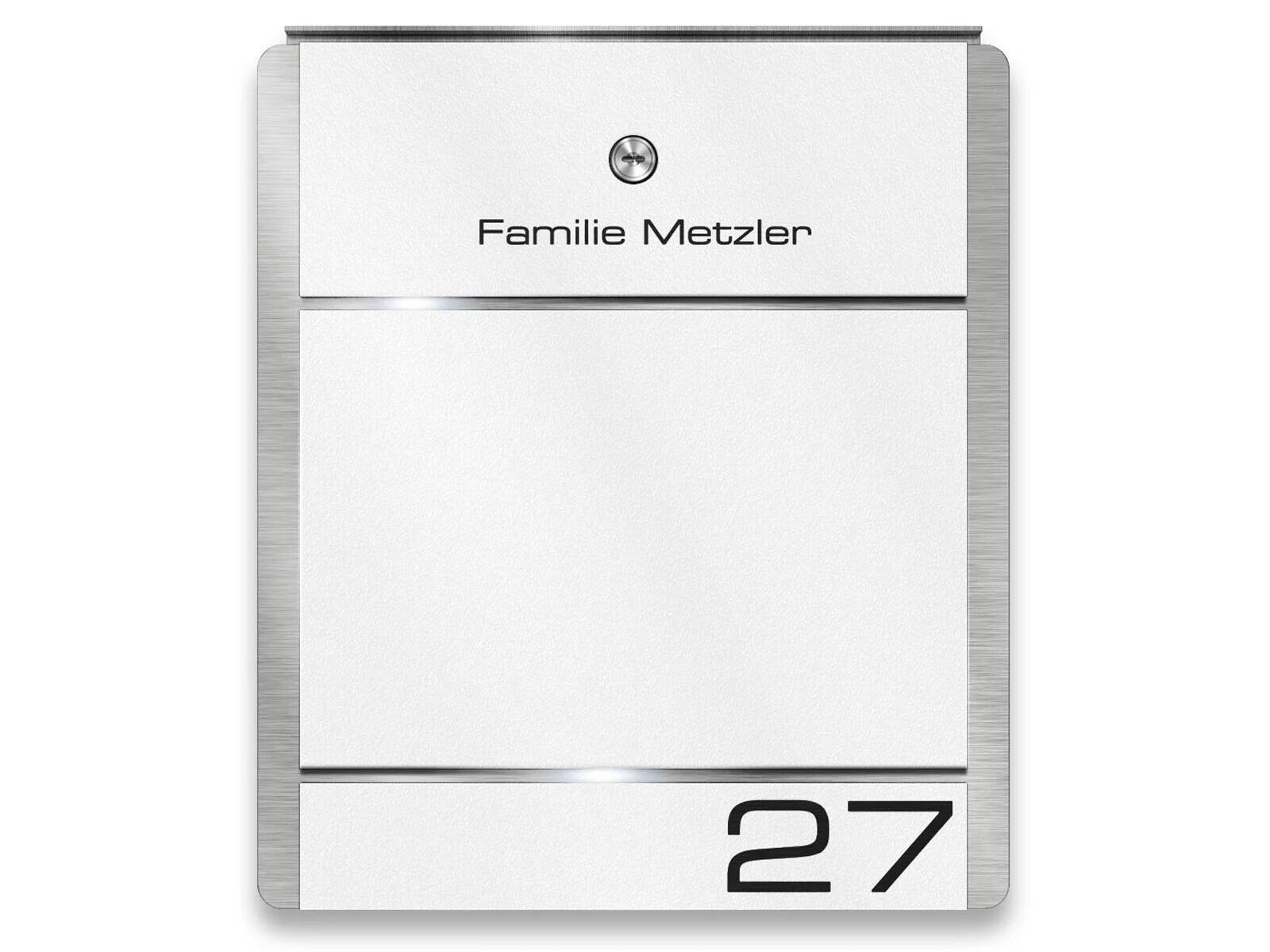 Metzler Briefkasten Modell 01 Weiß