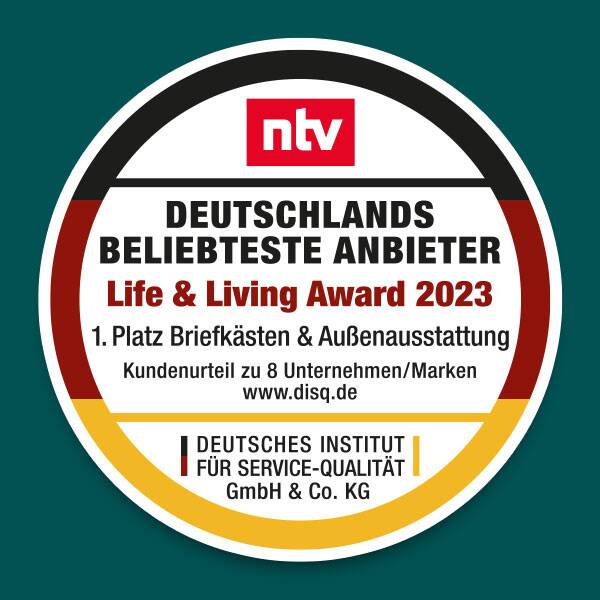 Metzler ist Deutschlands beliebtester Anbieter 2023 für Briefkästen und Aussenausstattung