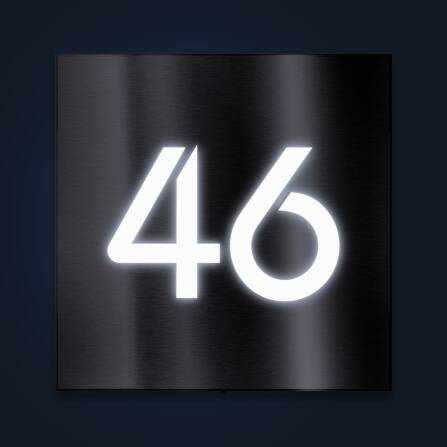 LED- Hausnummernschild aus Edelstahl