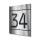 Quadratisches Hausnummernschild aus Edelstahl