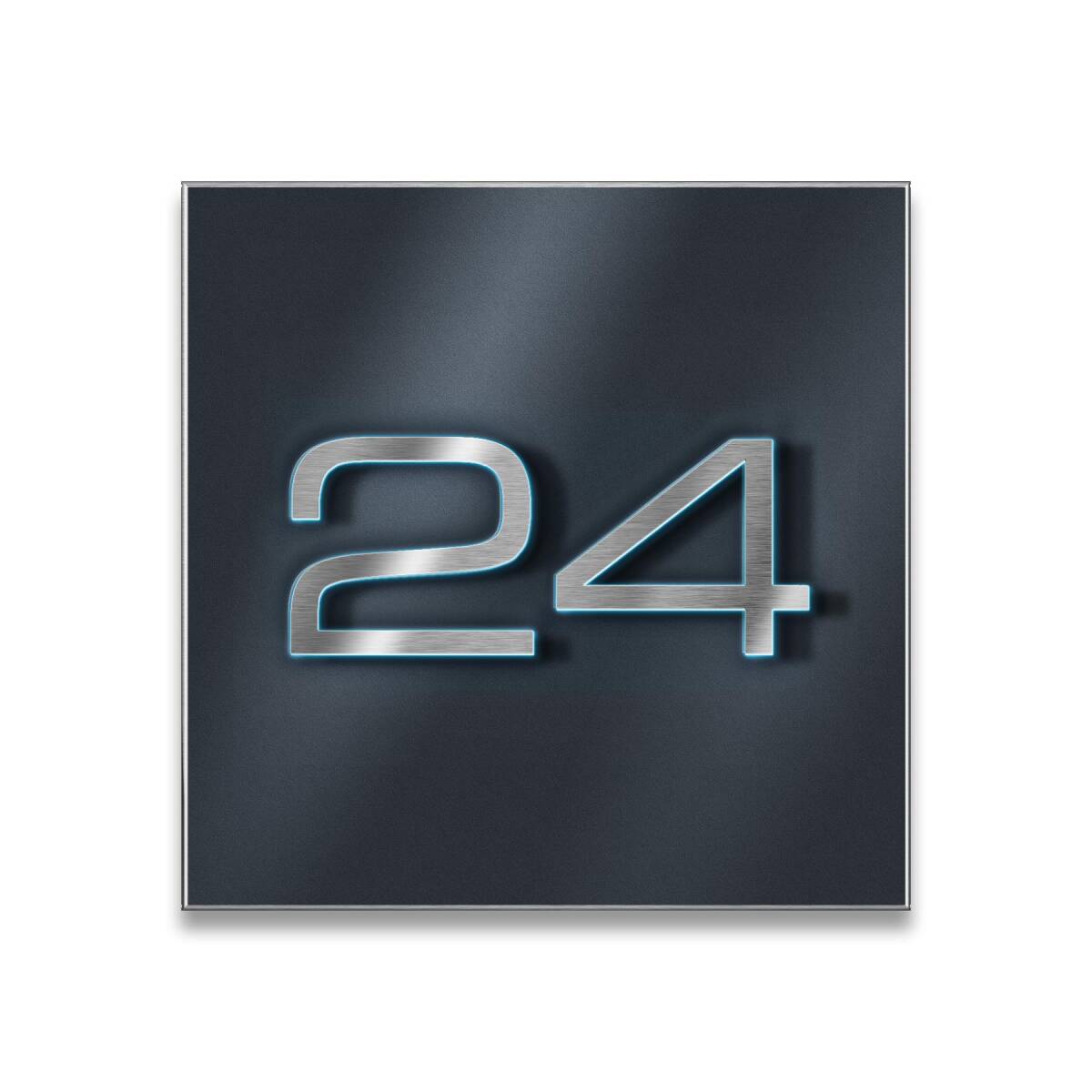 Beschriftung Anthrazit 11x16 cm Unterputz inkl Hausnummer Edelstahl Montagematerial wählbar Nummer & Straßenname