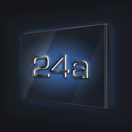 Metzler LED-Hausnummernschild aus Edelstahl 3-stellig in Anthrazit
