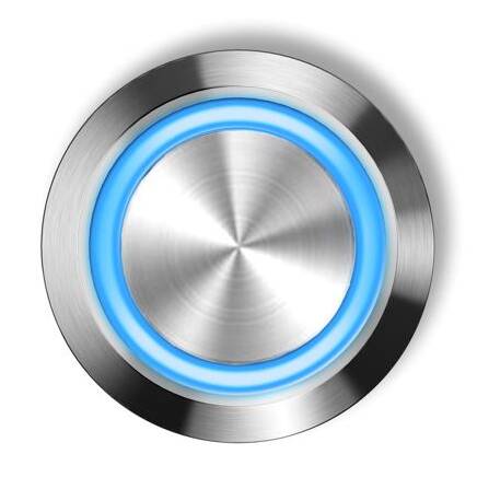 Edelstahl Taster LED-Ring blau