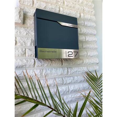 Metzler Briefkasten Anthrazit RAL 7016 hochwertiger Stahl | Siebert
