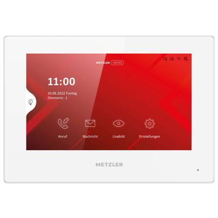 Metzler VDM10 2.0 Innenstation Home, 7 Zoll Touchscreen, LAN PoE, weiß