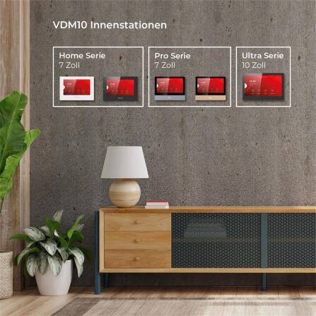 Metzler VDM10 Innenstation Ultra, 10 Zoll Touchscreen, LAN PoE, schwarz