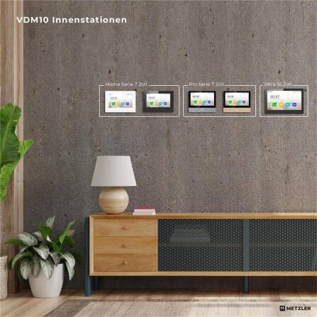 Metzler VDM10 Innenstation Home, 7 Zoll Touchscreen, LAN PoE, schwarz