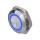 Metzler ultraflacher Edelstahl Drucktaster rostfrei IP67 - Einbau Durchmesser Ø 19 mm - Tastend - LED Blau