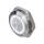 Metzler ultraflacher Edelstahl Drucktaster rostfrei IP67 - Einbau Durchmesser Ø 19 mm - Tastend - LED Weiß