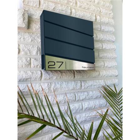 Metzler Design Briefkasten Anthrazit RAL 7016 | Neumann