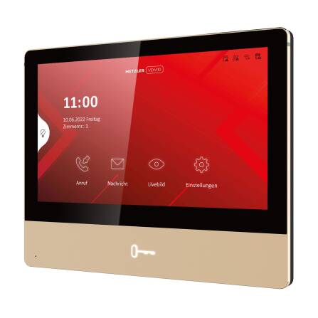 Metzler VDM10 Innenstation Pro, 7 Zoll IPS Touchscreen, LAN PoE schwarz - rose