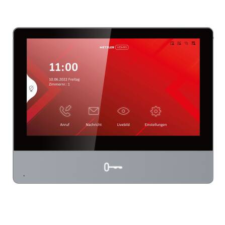 Metzler VDM10 2.0 Innenstation Pro, 7 Zoll IPS Touchscreen, LAN PoE schwarz - grau