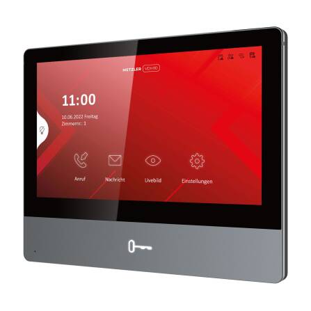Metzler VDM10 2.0 Innenstation Pro, 7 Zoll IPS Touchscreen, LAN PoE schwarz - grau