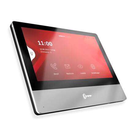 Metzler VDM10 Innenstation Pro, 7 Zoll IPS Touchscreen, LAN PoE schwarz - grau
