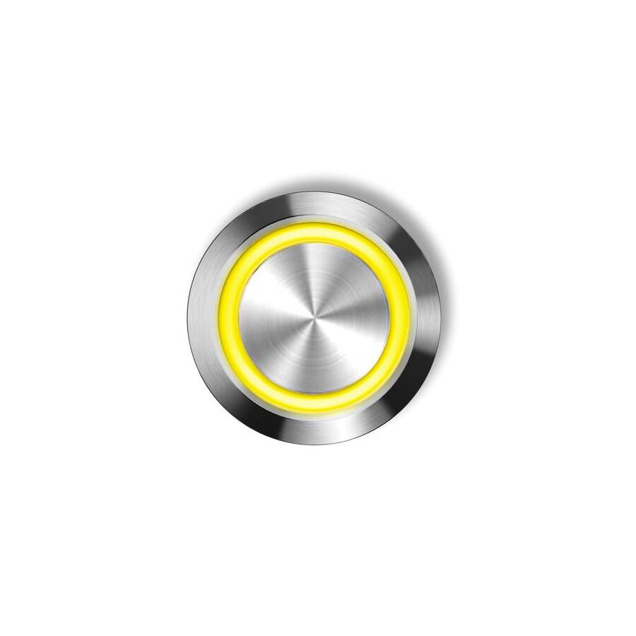 Edelstahl Taster LED-Ring Gelb