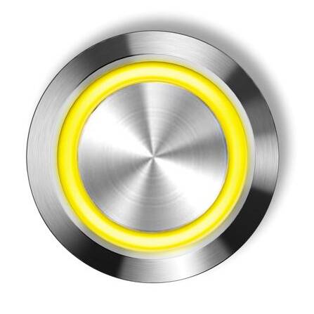 Edelstahl Taster LED-Ring gelb