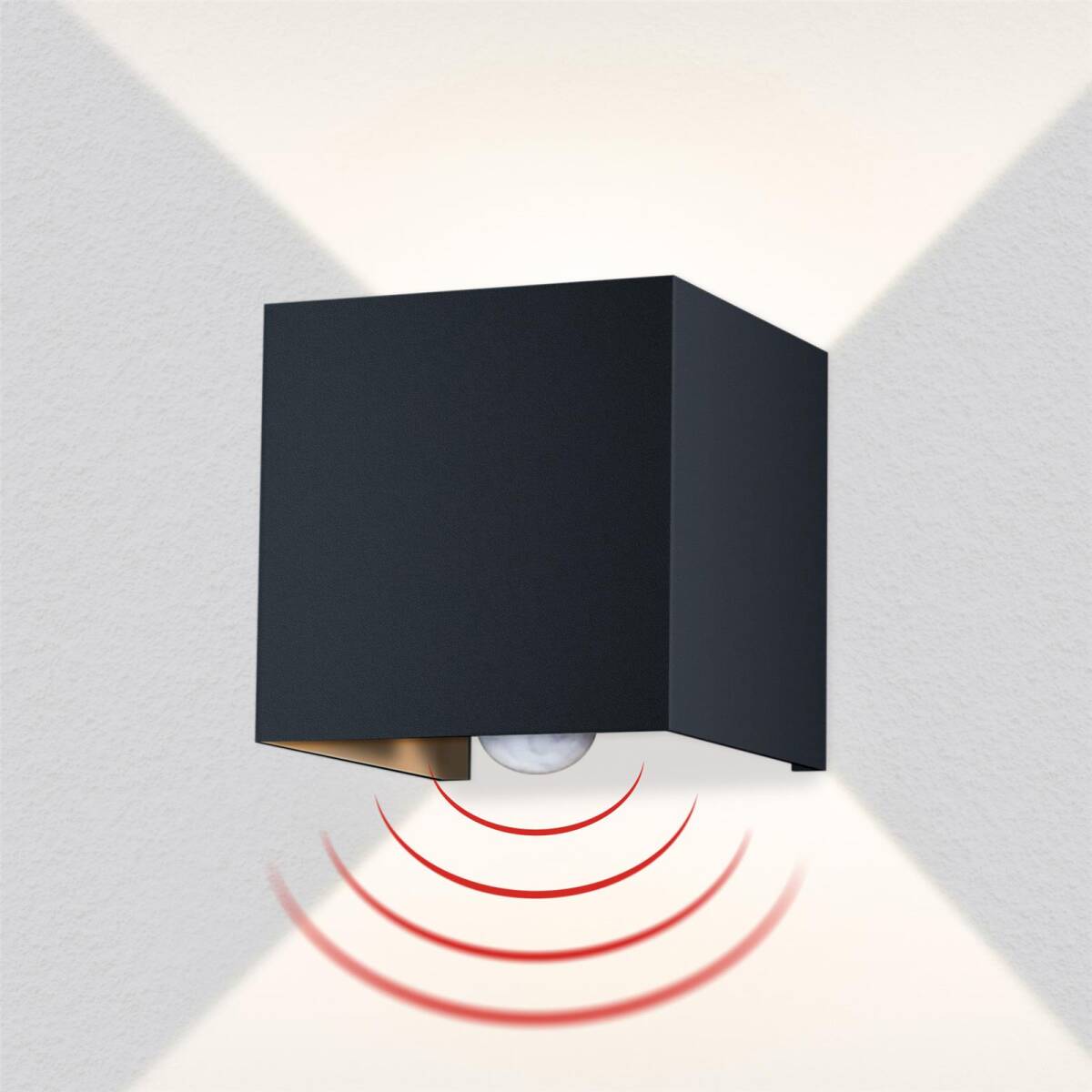LED Up-Down-Light Anthrazit in Metzler Sensor-Wandleuchte