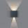 Metzler LED Sensor-Wandleuchte Anthrazitgrau RAL 7016 Up-Down-Light IP 65 warmweiß, 12 W, 3000 K, Bewegungsmelder