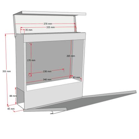 Metzler Standbriefkasten Mehrfamilienhaus Anthrazit RAL 7016 Lasergravur Modell Siebert