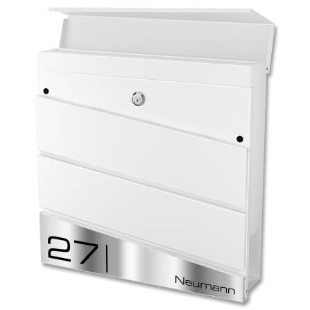 Metzler Design Briefkasten Weiß RAL 9016 | Neumann