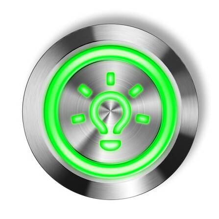 LED-Lichtsymbol grün tastend
