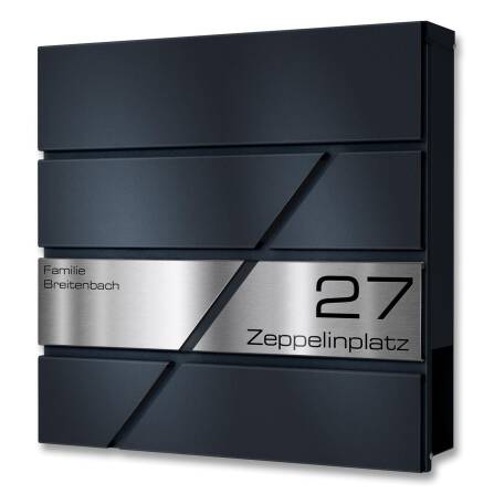 Metzler Briefkasten Design Anthrazit Edelstahl | Zeppelin