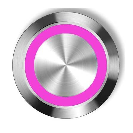 Edelstahl Taster LED-Ring pink