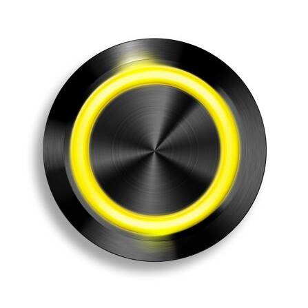 Edelstahl Taster Schwarz LED-Ring gelb