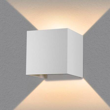 Metzler LED Wandleuchte | Weiß | Up-Down-Light | IP 65 | warmweiß | 9 W | 3000 K | einstellbarer Lichtkegel