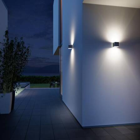 LED Außenleuchte | L 840 SC | Silber | Sensor & Bluetooth