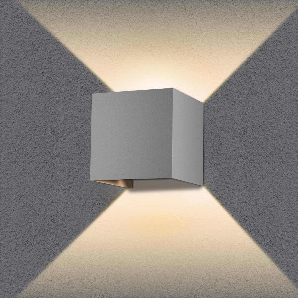 Metzler LED Wandleuchte | Graualuminium RAL9007 | Up-Down-Light | IP