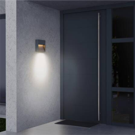Metzler LED Wandleuchte 3 XL | Anthrazitgrau RAL 7016 | pulverbeschichtet und warmweiß