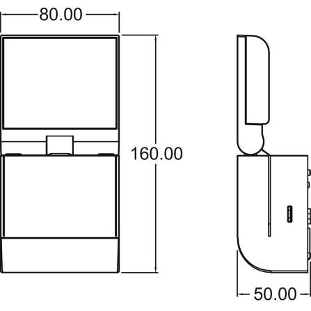 LED-Strahler theLeda S8-100 mit Bewegungsmelder schwarz