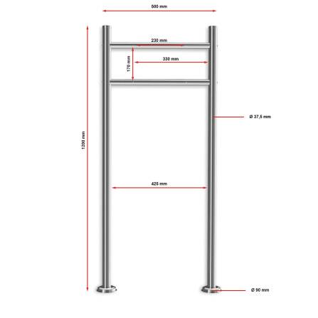 Metzler Standbriefkasten in Eisenglimmer DB703 hochwertiger Stahl | Siebert