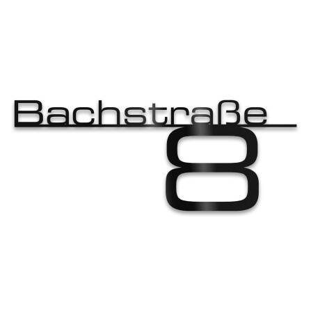 Metzler Edelstahl Schriftzug mit Straße & Hausnummer | RAL 9005 Tiefschwarz | 380 mm | Bach