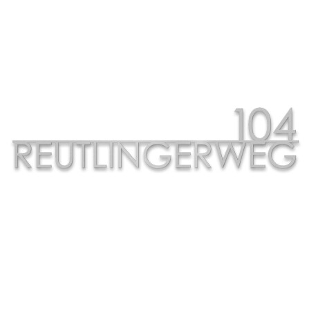 Metzler Edelstahl Schriftzug mit Straße & Hausnummer | RAL 9007 Graualuminium | 1200 mm | Edvin