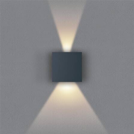 Metzler LED Wandleuchte | Anthrazitgrau RAL 7016 | Up-Down-Light