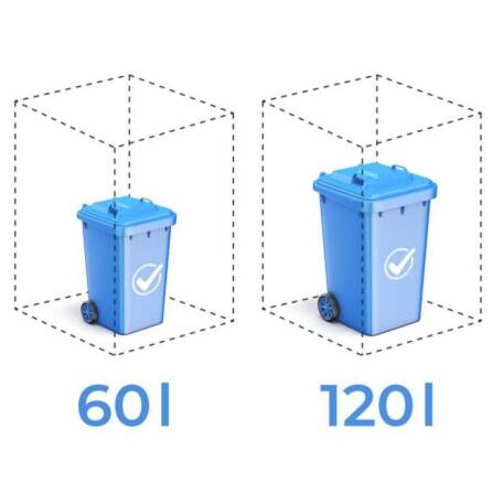 Metzler Mülltonnenbox | zweitürig | rostfrei und massiv | 2x 120l | RAL7016 Anthrazitgrau matt