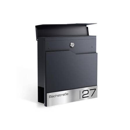 Metzler Briefkasten mit Edelstahl-Namensschild | Enno