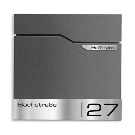 Metzler Briefkasten mit Namensschild aus Edelstahl | DB 703 Eisenglimmer | Thobe