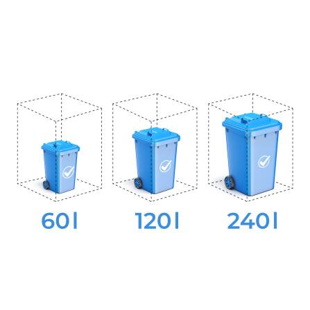 Metzler Mülltonnenbox | dreitürig | rostfrei und massiv | in Holzoptik | 240l | RAL7016 Anthrazitgrau matt