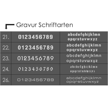 Modernes Hausnummernschild in Anthrazit RAL7016 mit individueller Gravur | 215 x 150 mm