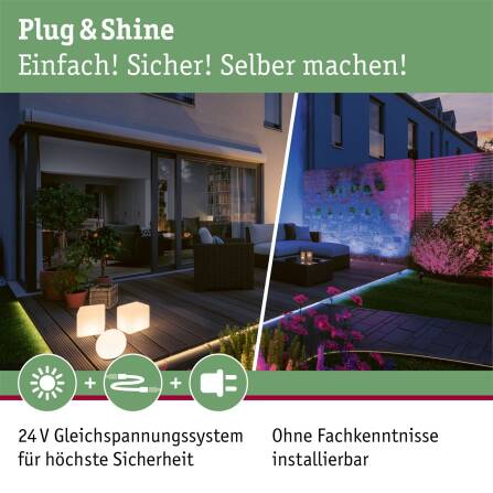 Plug & Shine | LED Pollerleuchte | Plate RGBW+
