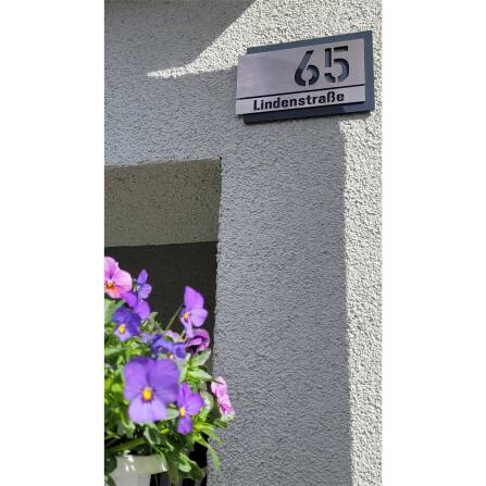 Metzler Individuelle Hausnummer aus Edelstahl