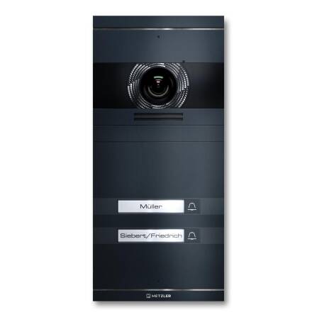 Metzler VDM10 2.0 Video-Türsprechanlage mit austauschbarem Namensschild | 2 Klingeltaster | Neo