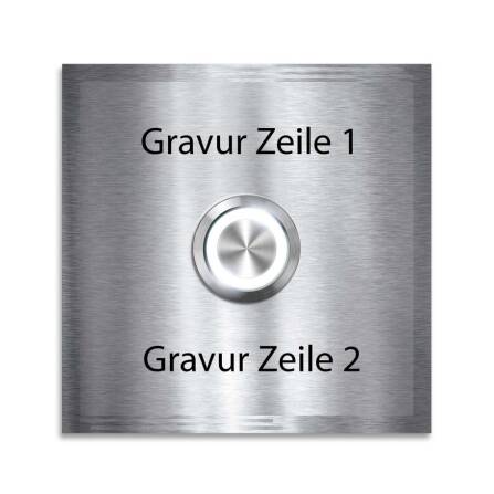 Metzler Türklingel Edelstahl V2A LED-Drucktaster und Gravur | Ari