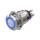 Metzler - Drucktaster 19mm - LED Ringbeleuchtung Blau - IP67 IK10 - Edelstahl - Flach - Lötkontakte