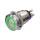 Metzler - Drucktaster 19mm - LED Ringbeleuchtung Grün - IP67 IK10 - Edelstahl - Gewölbt - Lötkontakte